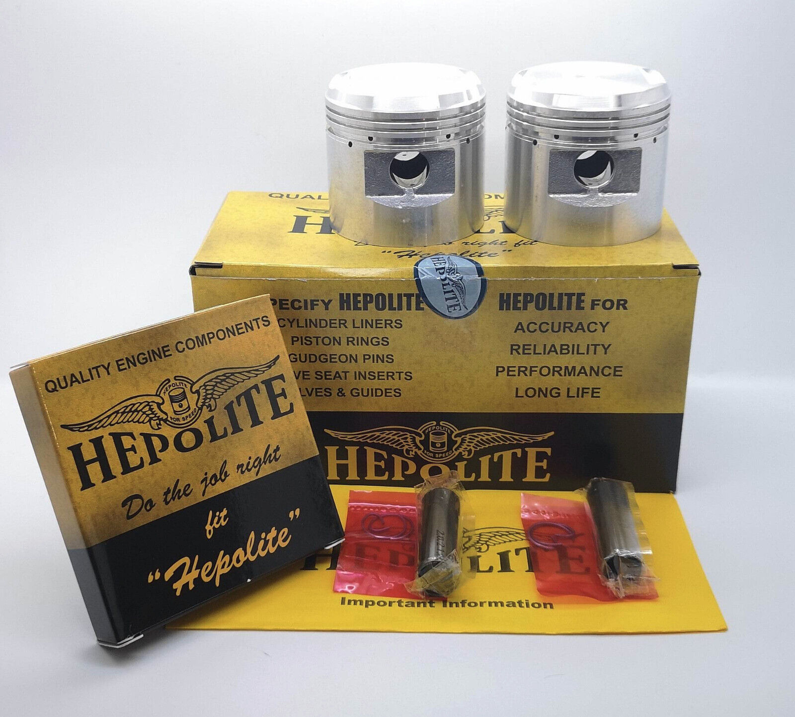 Triumph 6T,Thunderbird (1950-63) with Cast Iron Head +40 PISTON KITS (PAIR)