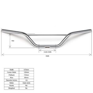 Yamaha FS1-E, fs1, HANDELBARS AS OEM LOOK BRACED WITH HOLES! 283-26111-00