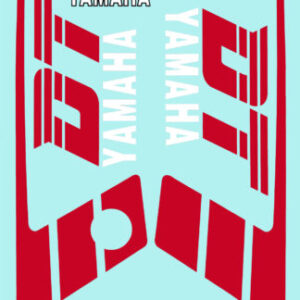 YAMAHA DT50MX, DT80MX Sticker set Yamaha (White / Red)