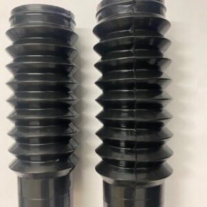 Yamaha FS1, FS1-E, FRONT FORK GAITERS BLACK 9 RIB (PAIR) (PREMIUM QUALITY)
