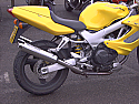 HONDA VTR1000 FIRESTORM (SC36 1997-05) PREDATOR ROAD SILENCERS WITH REMOVABLE BAFFLES (PAIR) IN S/STEEL