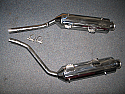 APRILIA PEGASO 650 Mk1 & Mk2 (1993-96) PREDATOR EXHAUST SILENCERS ROAD IN S/STEEL (PAIR)