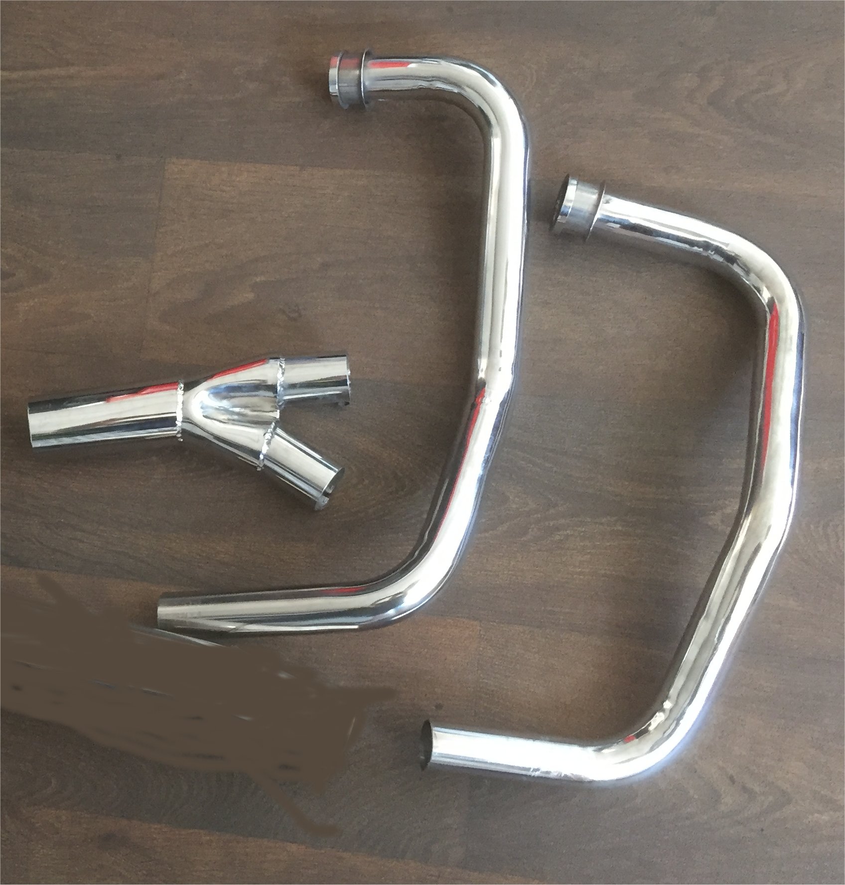 HONDA CX400 (1982-84) PREDATOR 2-1 DOWN PIPES & COLLECTOR IN S/STEEL