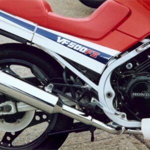 Honda VF400F, VF500, ALL MODELS (1982-87) 4-1 Exhaust System WITH REMOVABLE BAFFLE in S/STEEL