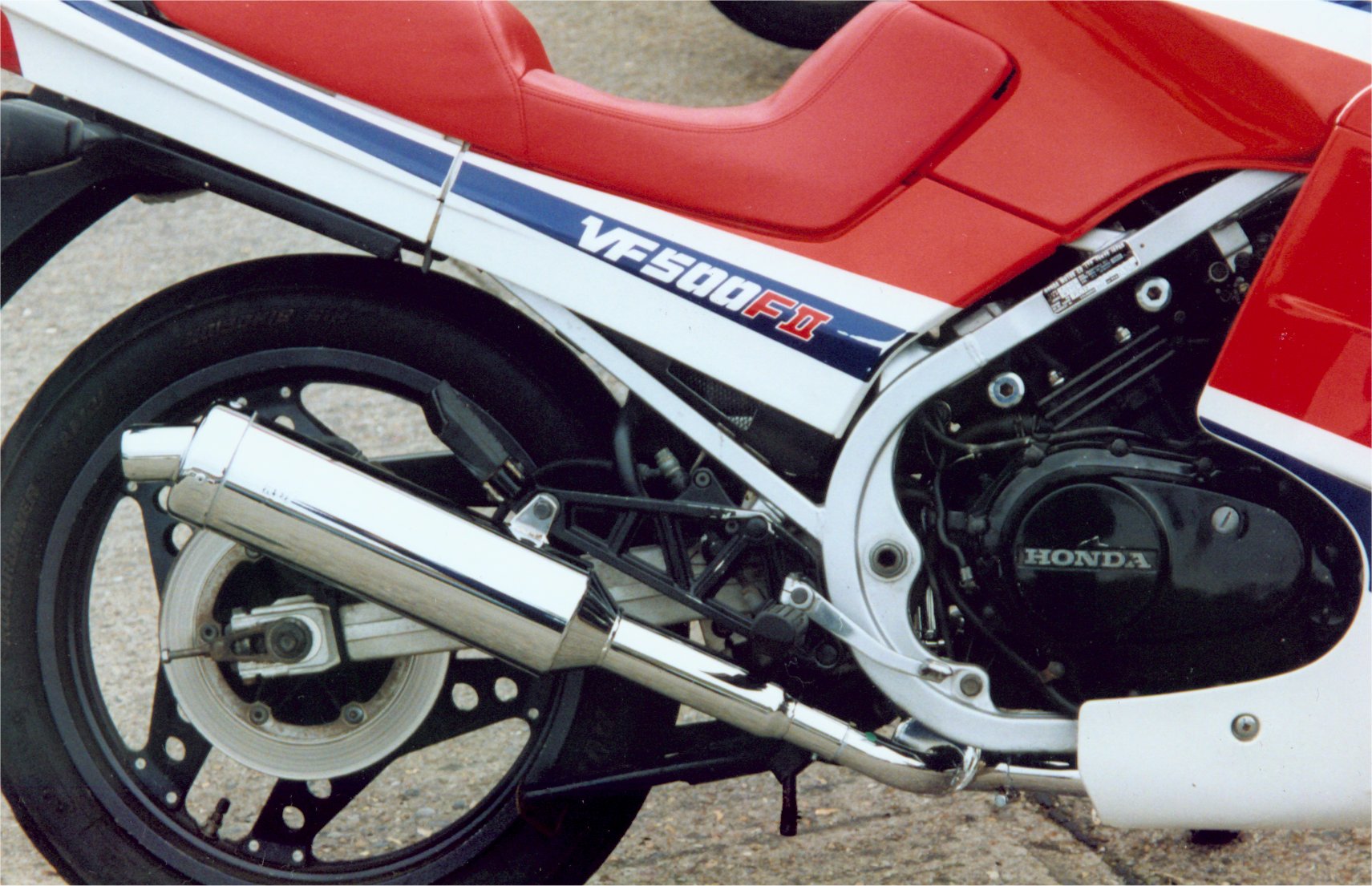 Honda VF400F, VF500, ALL MODELS (1982-87) 4-1 Exhaust System WITH REMOVABLE BAFFLE in S/STEEL
