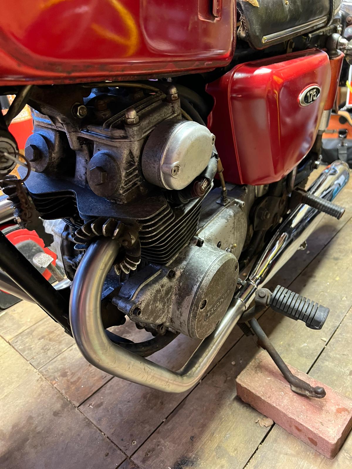 HONDA CD175, HONDA CB175 LOOK-A-LIKE DOWN PIPES (PAIR) IN STAINLESS STEEL