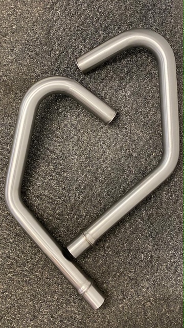 HONDA CB200 (1973-76) LOOK-A-LIKE Exhaust down pipes (pair) In Stainless Steel NEW!