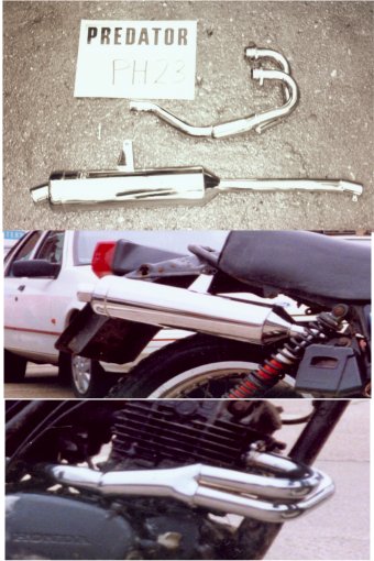HONDA XL250RC MD03 (1982-83) PREDATOR EXHAUST SYSTEM ROAD IN S/STEEL