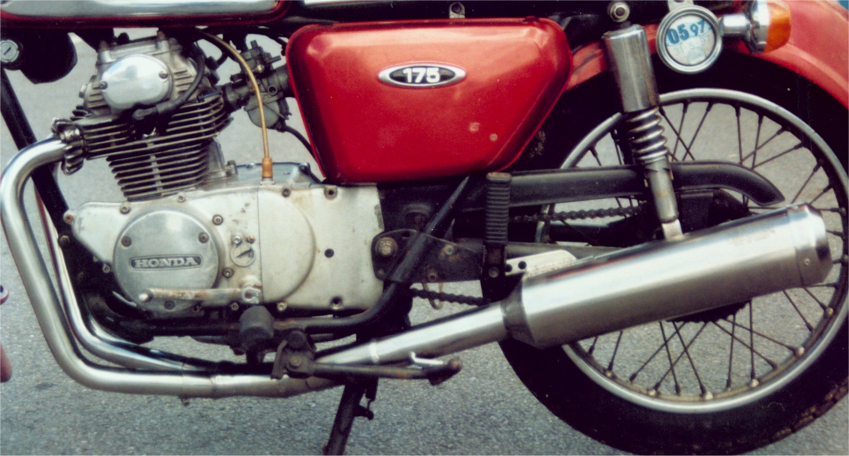 HONDA CD175 302 MODEL (1969-79) PREDATOR 2-1 ROAD LEGAL EXHAUST SYSTEM S/STEEL