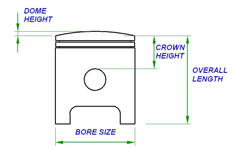 SUZUKI TS125R (1989-94) STANDARD SIZE PISTON 54mm - Image 2