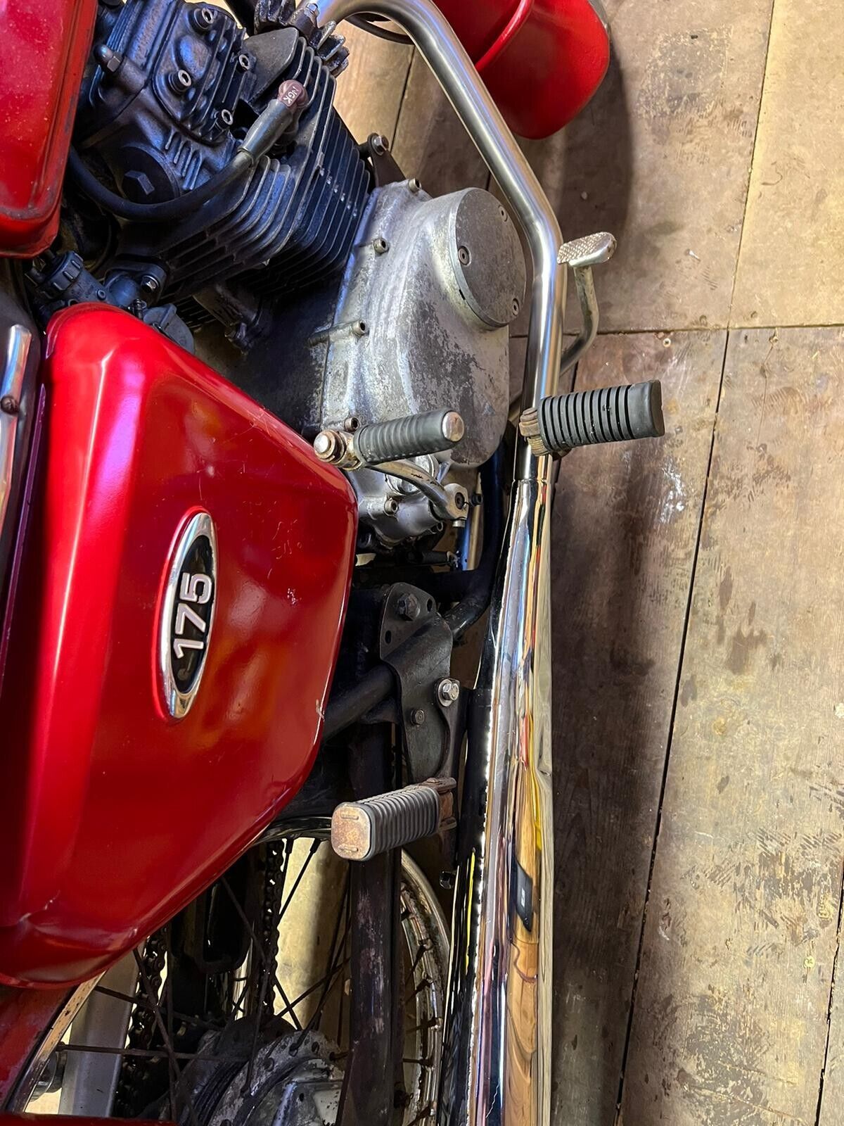 HONDA CD175, HONDA CB175 LOOK-A-LIKE DOWN PIPES (PAIR) IN STAINLESS STEEL - Image 3