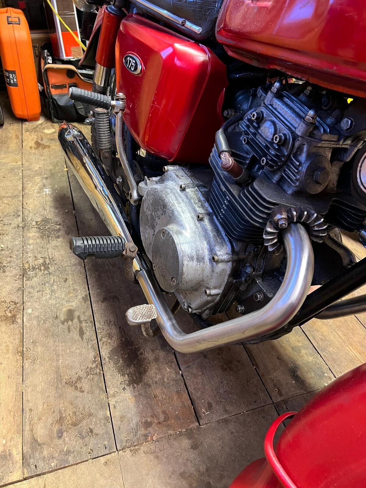 HONDA CD175, HONDA CB175 LOOK-A-LIKE DOWN PIPES (PAIR) IN STAINLESS STEEL - Image 2