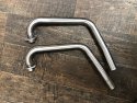 SUZUKI GN250 PREDATOR STAINLESS STEEL DOWN PIPES & CLAMPS (PAIR)