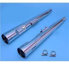 SUZUKI GS250T, GS400T, GSX250, GSX400 REPLICA SILENCERS IN CHROME (PAIR)