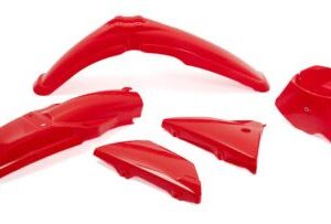 YAMAHA DT50MX, DT80MX FULL BODYWORK PLASTICS SET (Chappy red)