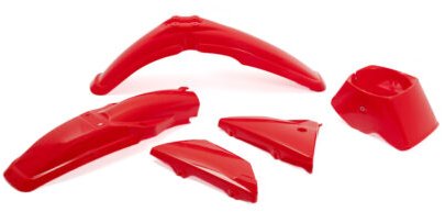 YAMAHA DT50MX, DT80MX FULL BODYWORK PLASTICS SET (Chappy red)