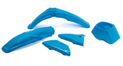 Yamaha DT50/80MX (UP TO-1985) FULL BODYWORK PLASTICS SET (Sky blue) DT50MX Plastics