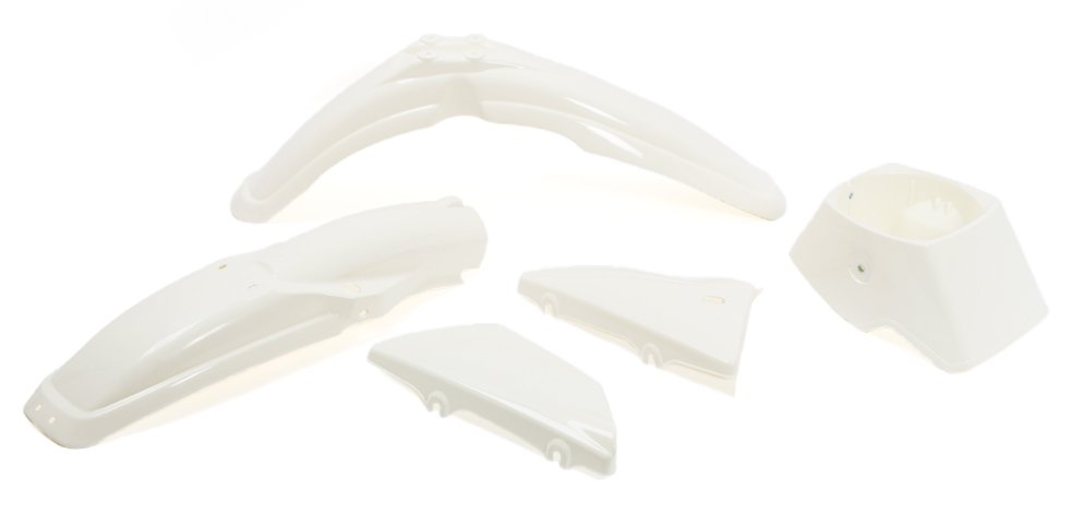 YAMAHA DT50MX, DT80MX FULL BODYWORK PLASTICS SET (WHITE)