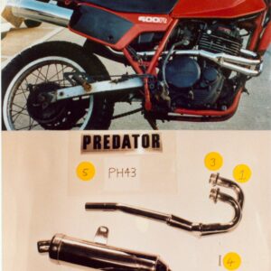 XL600R (PD03) (1983-87) COMPLETE ROAD EXHAUST SYSTEM IN STAINLESS STEEL