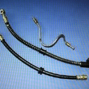 KAWASAKI 750, H2 MACH SINGLE FRONT BRAKE HOSES SET UPPER LOWER STEEL PIPE