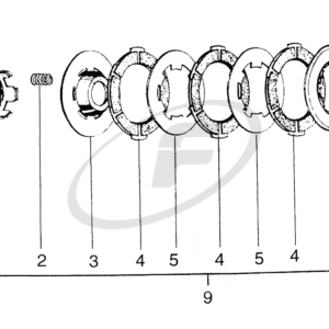 PIAGGIO APE 50/125cc CLUTCH BIG CIRCLIP Container ring 73.50mm GEN P/No 286018 (No 6 IN PICTURE)