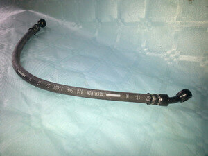 HONDA REPLICA FRONT BRAKE HOSE 395mm LONG (STRAIGHT & 20* ENDS) SEE FITMENT LIST 45126-300-003