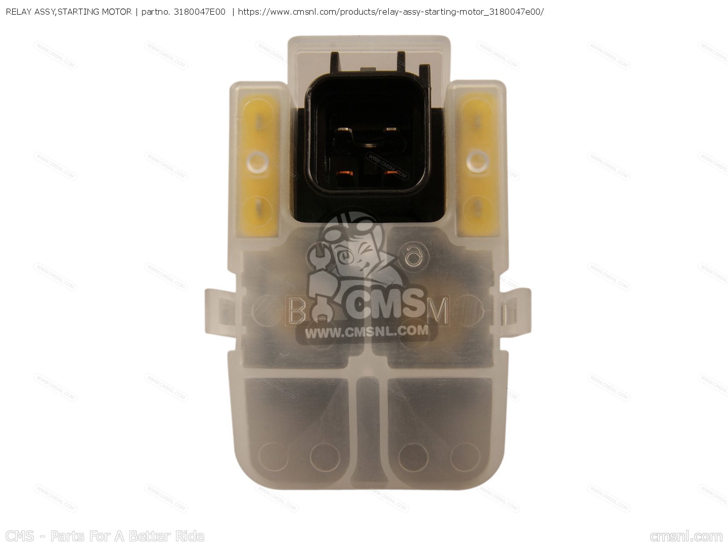 SUZUKI GZ250 MARAUDER LT-F250 OZARK RV125 RV200 ST400 RELAY ASSY FOR STARTING MOTOR GENUINE 31800-47E00 - Image 3