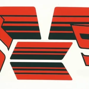 Yamaha DT50MX, DT80MX 1983-85 Sticker Set For White Moped (PREMIUM PRODUCT)