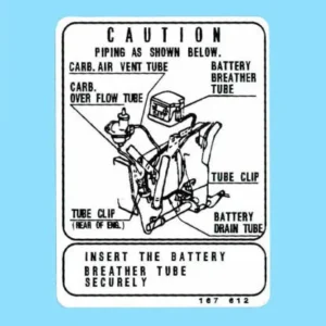 Honda MT50, MB50 Battery Sticker