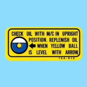 Honda MT50, MB50, NC50 ETC Sticker “Oil level”