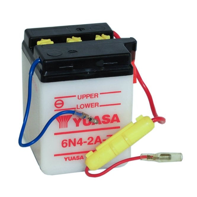 6N4-2A-7 YUASA 6V PREMIUM Battery inc Electrolyte 6N4-2A-7 (INC ACID PACK!)