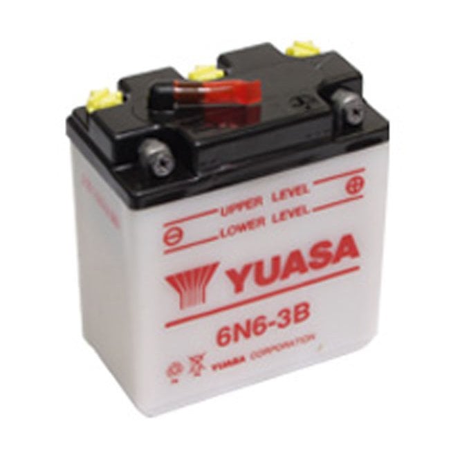 6N6-3B YUASA 6V PREMIUM Battery inc Electrolyte 6N6-3B