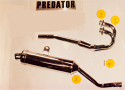 HONDA XL600LM (PD04) 1985-87 (KICK & ELEC START MODEL) PREDATOR EXHAUST SYSTEM ROAD IN S/STEEL