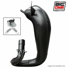 Honda MTX 125 Front Expansion Pipe Black by Fresco Italy