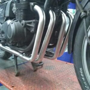 KAWASAKI GT550 G7-on (ZEPHER ENGINE MODELS 1991-01) PREDATOR 4-2 DOWN PIPES & COLLECTORS IN S/STEEL