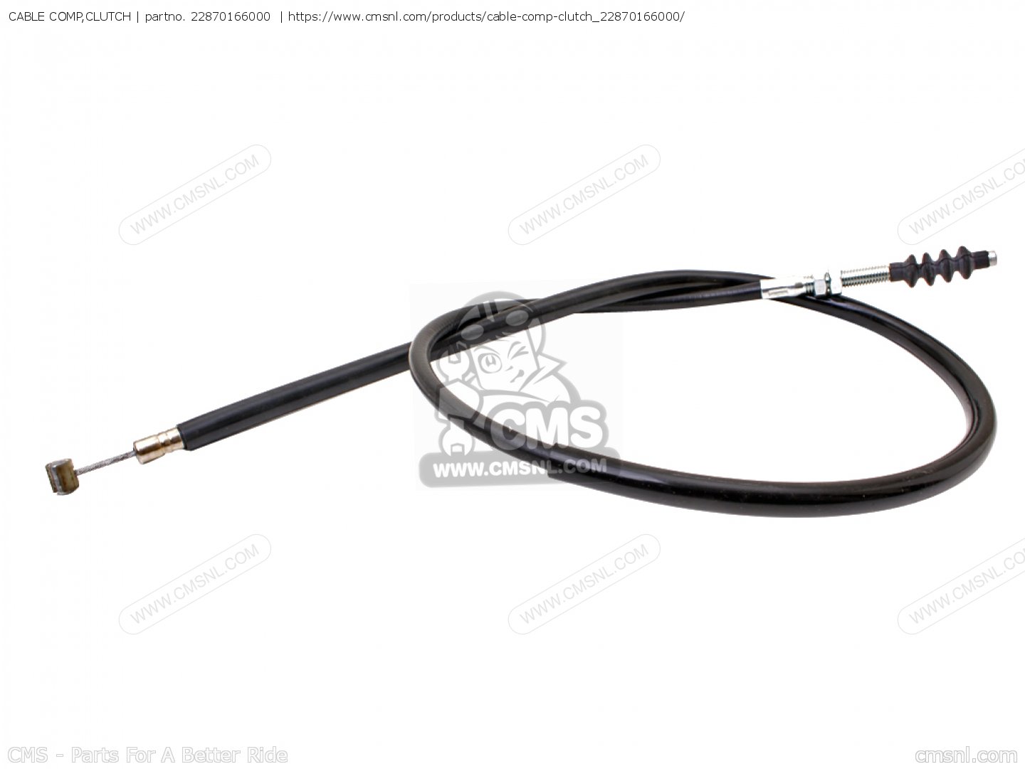 HONDA MB5, MB50, MB80, MB100, H100A CLUTCH CABLE (GENUINE) 22870-166-000