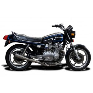 SUZUKI GSX750E 1980-1983 FULL 4-1 STAINLESS EXHAUST CLASSIC MEGAPHONE MARSHALL STYLE SILENCER