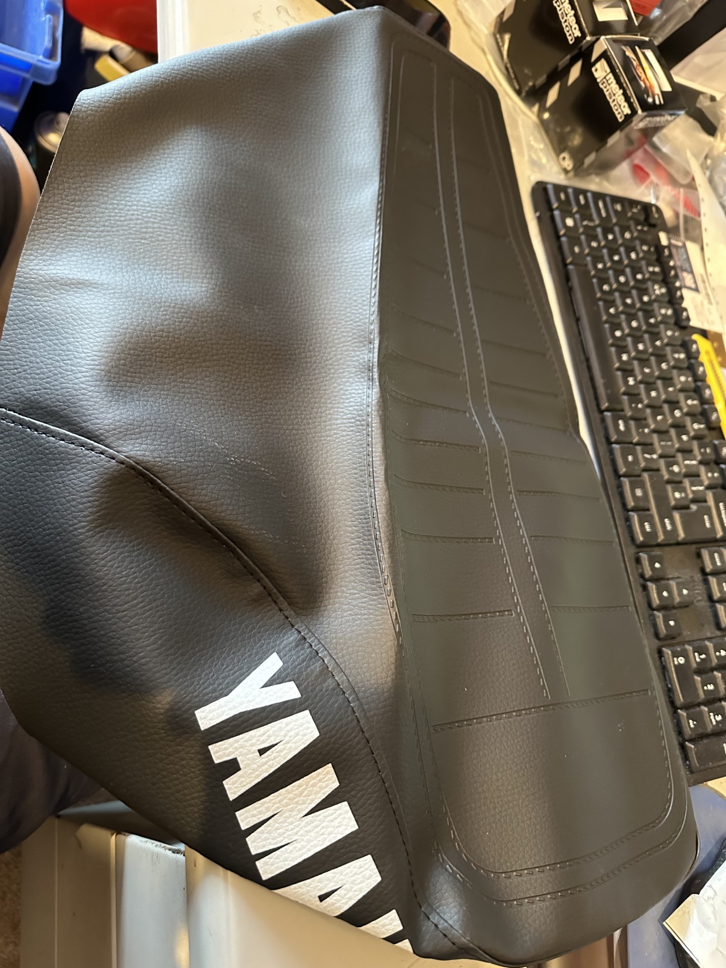 YAMAHA DT50MX, Yamaha DT80MX SEAT COVER UK & REST OF EUROPE! (BLACK) (with logo rear and sides) Premium Range MMP24834 - Image 2