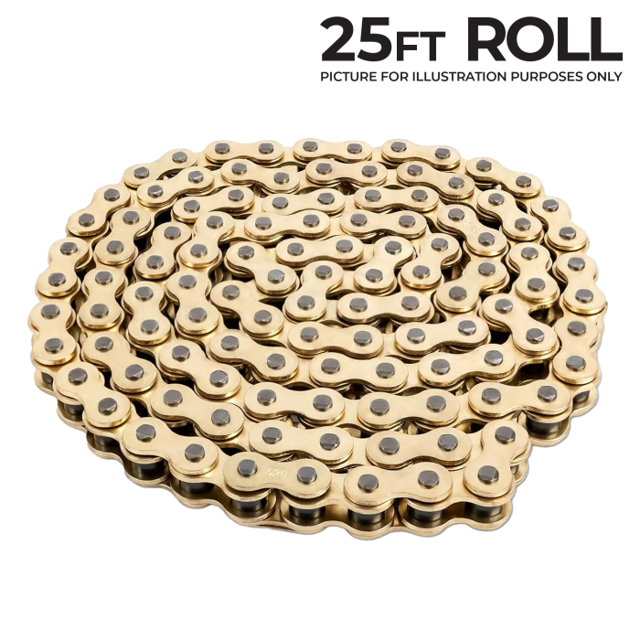DRIVE CHAIN 525HO X 473 LINK Heavy Duty O-Ring Chain Gold (25 FOOT ROLL)
