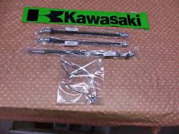 KAWASAKI 750, H2, H1 DUAL FRONT BRAKE HOSES SET UPPER LOWER STEEL PIPES 3PC