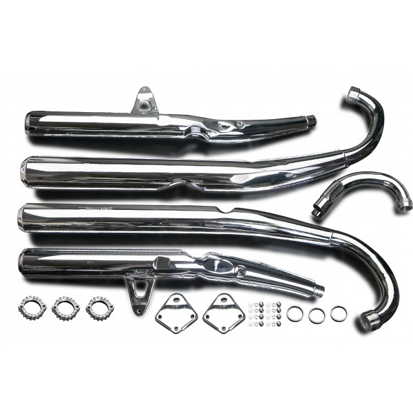 SUZUKI GT750 M/A/B 75-77 KETTLE FULL EXHAUST SYSTEM CHROMED OEM REPLICA - Image 2