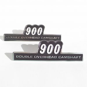 KAWASAKI Z1 900 Side Cover Emblem (1973 - 74) (Aluminum) 56018-197, 56018-198 (PAIR)