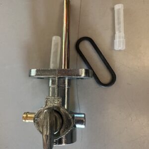 SUZUKI Petrol Fuel Tap (PETCOCK) OVAL BOLT ON WITH 34mm HOLE CENTRES & 8mm L/H OUTLET ON/OFF/RESERVE MMP340390H