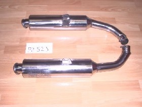 HONDA VF750FJ, VF750FK (RC24 1988/89) PREDATOR 4-2 EXHAUST ROAD LEGAL SILENCERS IN S/STEEL (NEW VERSION) (PAIR)