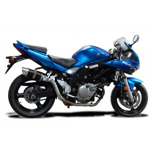 SUZUKI SV650 S (2003-15) Hi-LEVEL 200mm ROUND CARBON RACE SILENCER EXHAUST KIT