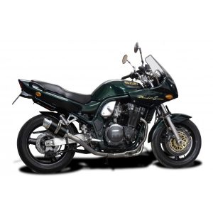SUZUKI GSF600 BANDIT 95-05 FULL EXHAUST SYSTEM 200mm CARBON ROUND SILENCER