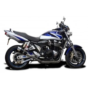 Suzuki GSX1400 2001-2004 Delkevic Full Exhaust 4-2 200mm Round Carbon Silencers