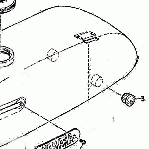 YAMAHA (REAR) FUEL TANK (SIDE) MOUNTING RUBBERS 122-24182-01 (SEE FITMENT LIST) - Image 2