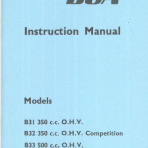 BSA B31/B33 OWNERS HANDBOOK