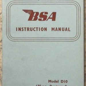 BSA D10 1966 MOTORCYCLE HANDBOOK